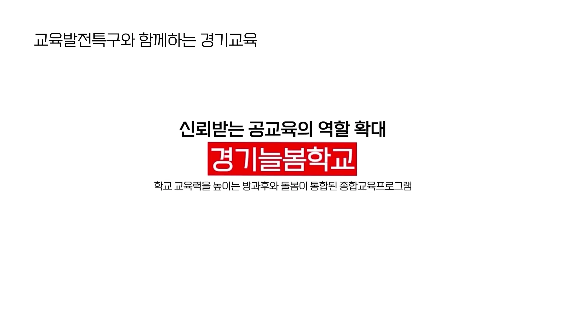 경기도교육청 교육발전특구 비전 인포그래픽 영상